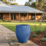 Premium Glaze Tall Egg Planter - Various sizes available - Blue Cloud