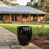 Premium Glaze Tall Egg Planter - Various sizes available - Black