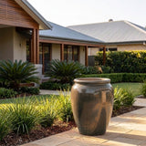 Premium Glaze Temple Jar - 47 x 65cm - Heavy Metal