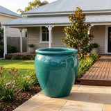 Premium Glaze Tree Planter - Various sizes available - Aqua