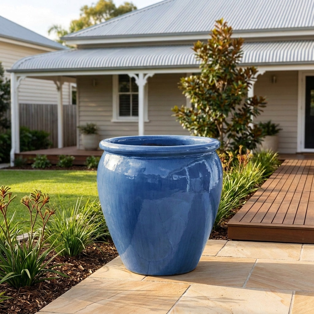 Premium Glaze Tree Planter - Various sizes available - Blue Cloud