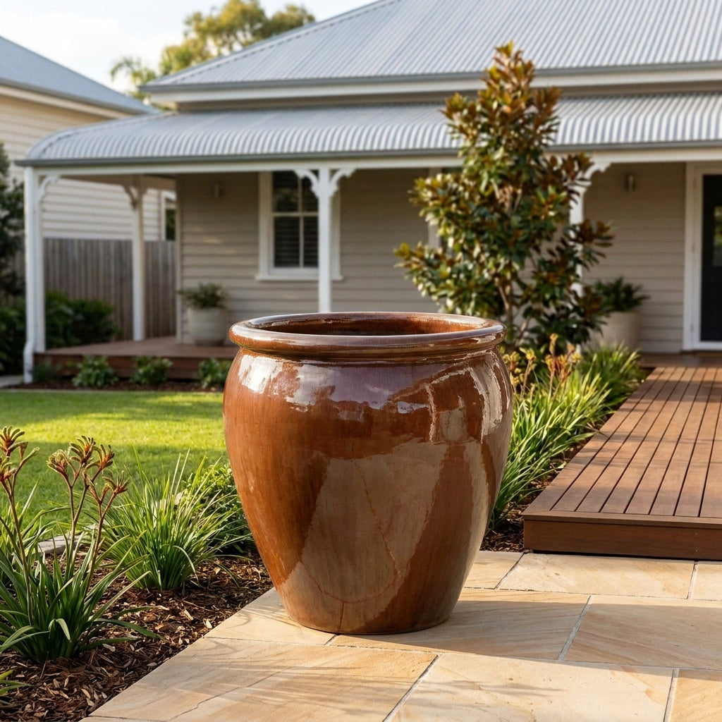 Premium Glaze Tree Planter - Various sizes available - Copper