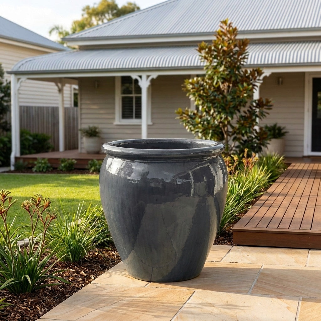 Premium Glaze Tree Planter - Various sizes available - Graphite