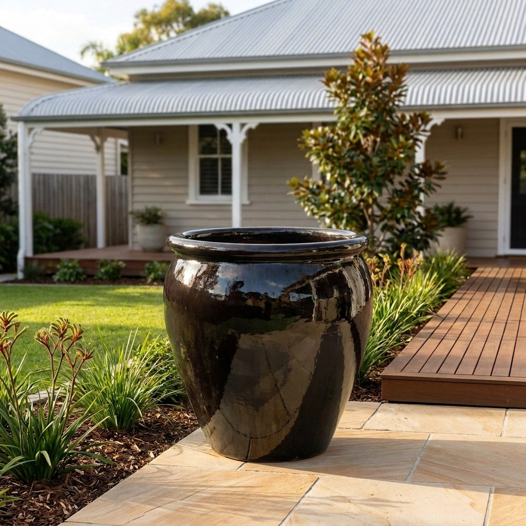 Premium Glaze Tree Planter - Various sizes available - Lava