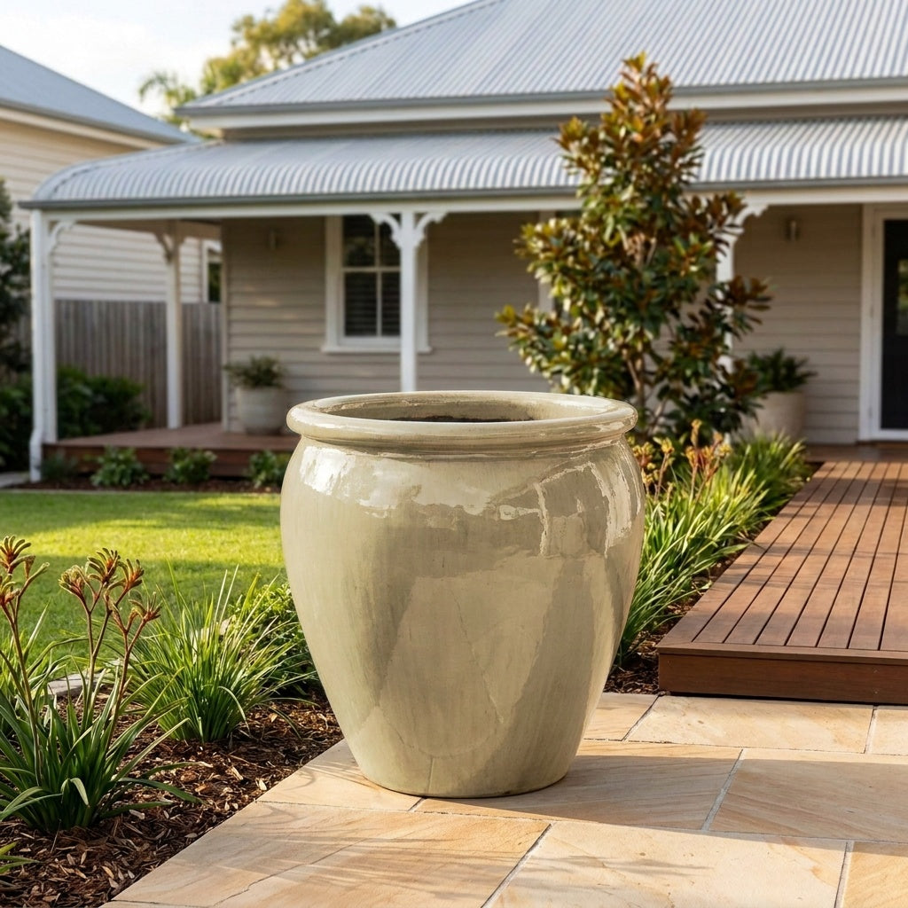 Premium Glaze Tree Planter - Various sizes available - Sand