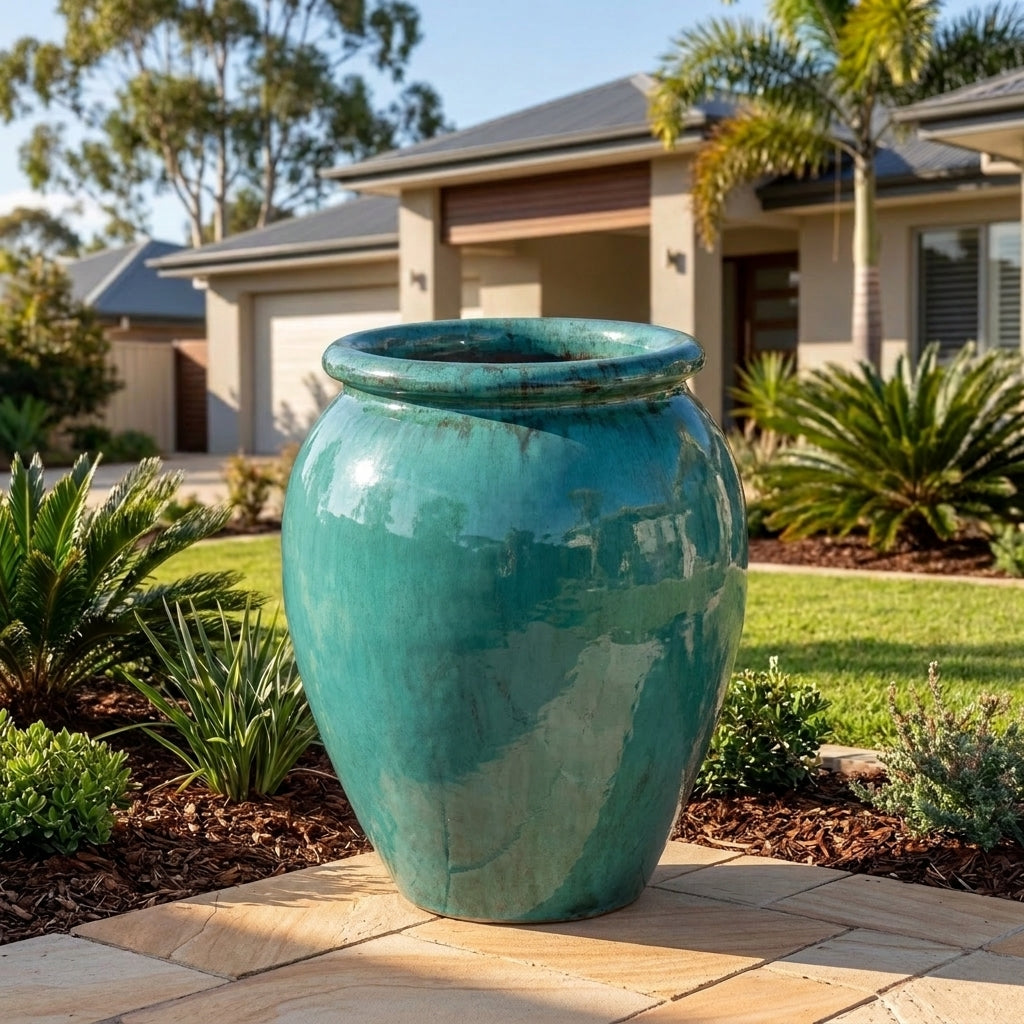 Premium Glaze Water Jar - Various sizes available - Aqua