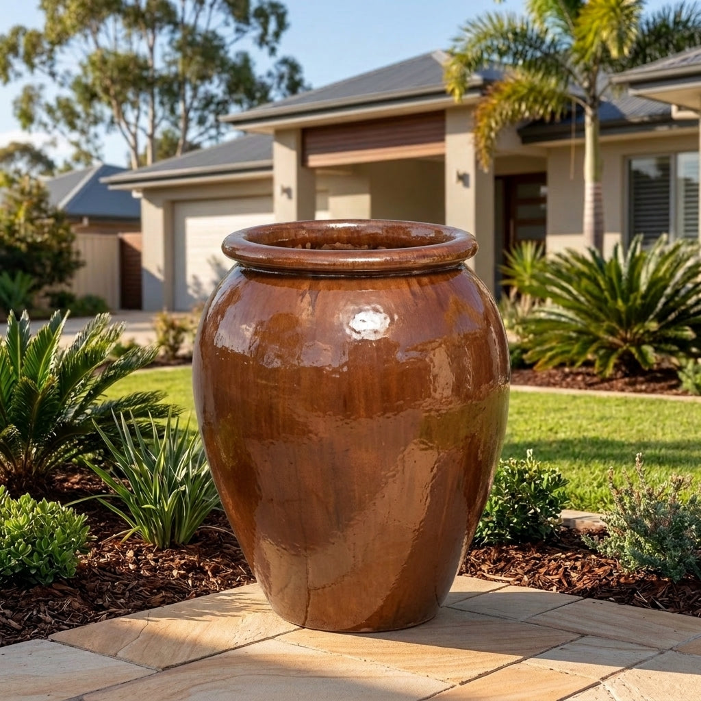 Premium Glaze Water Jar - Various sizes available - Copper