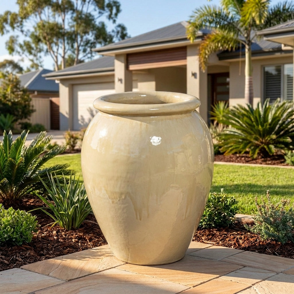 Premium Glaze Water Jar - Various sizes available - Sand