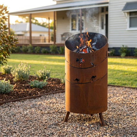 Roos Rusted Steel Fire Brazier