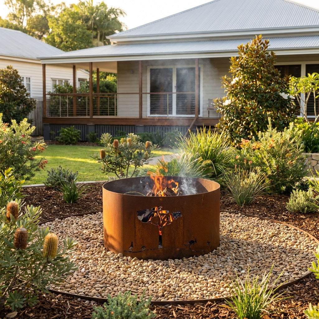 Roos Rusted Steel Fire Ring