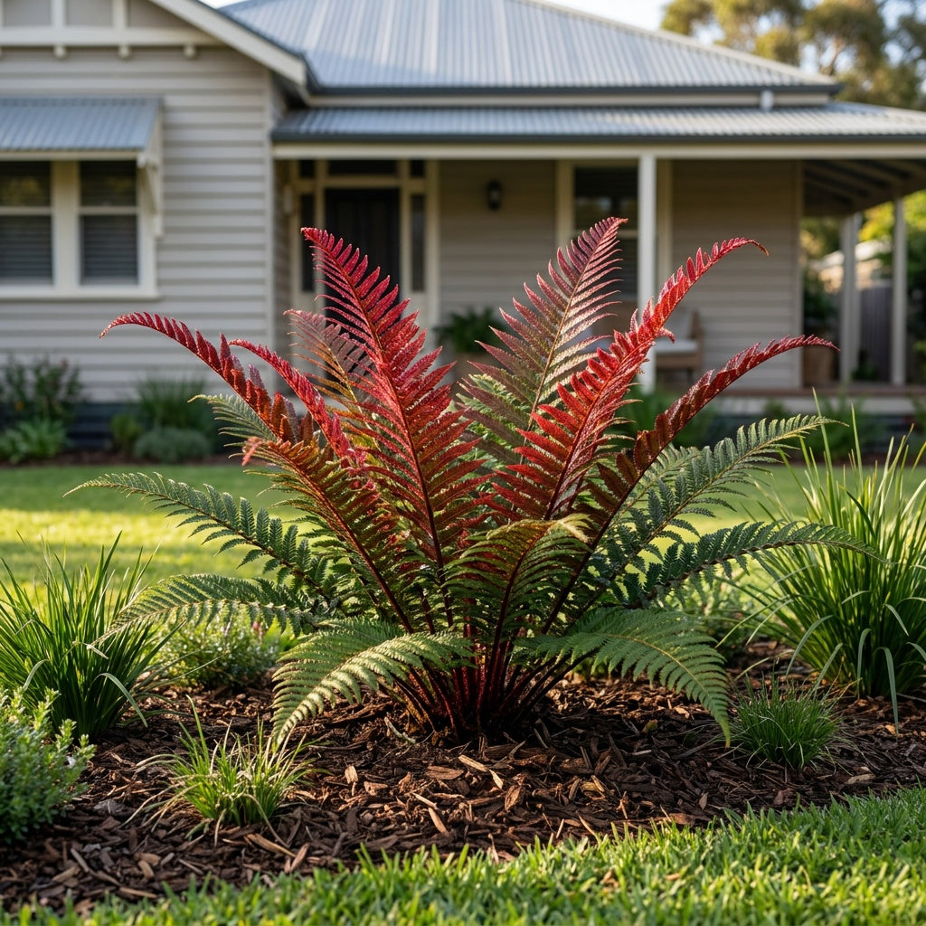 Ruby Rasp Fern - Doodia aspera 'Rough Ruby'