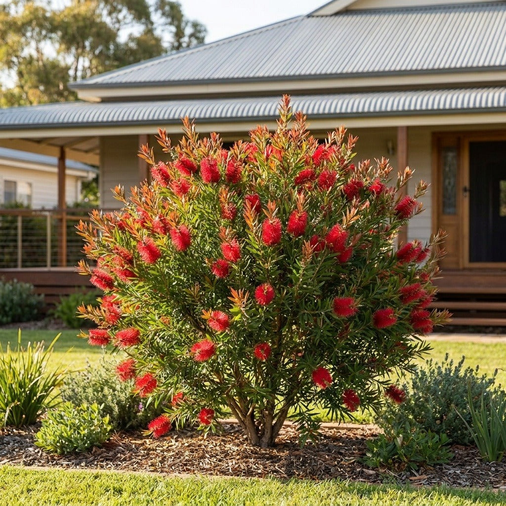 Scarlet Flame Bottlebrush (Callistemon viminalis)