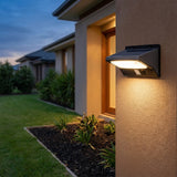 Sleek Solar Wall Light with Motion Sensor, Black