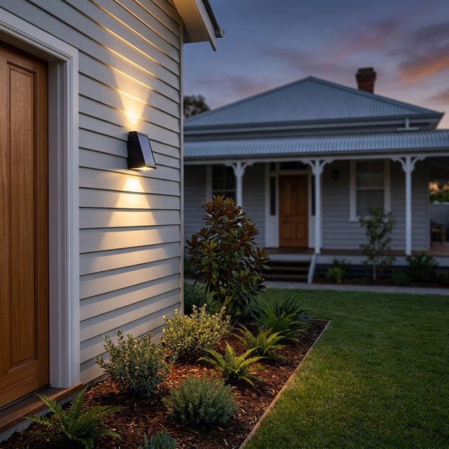 Slim Up and Down Solar Wall Light