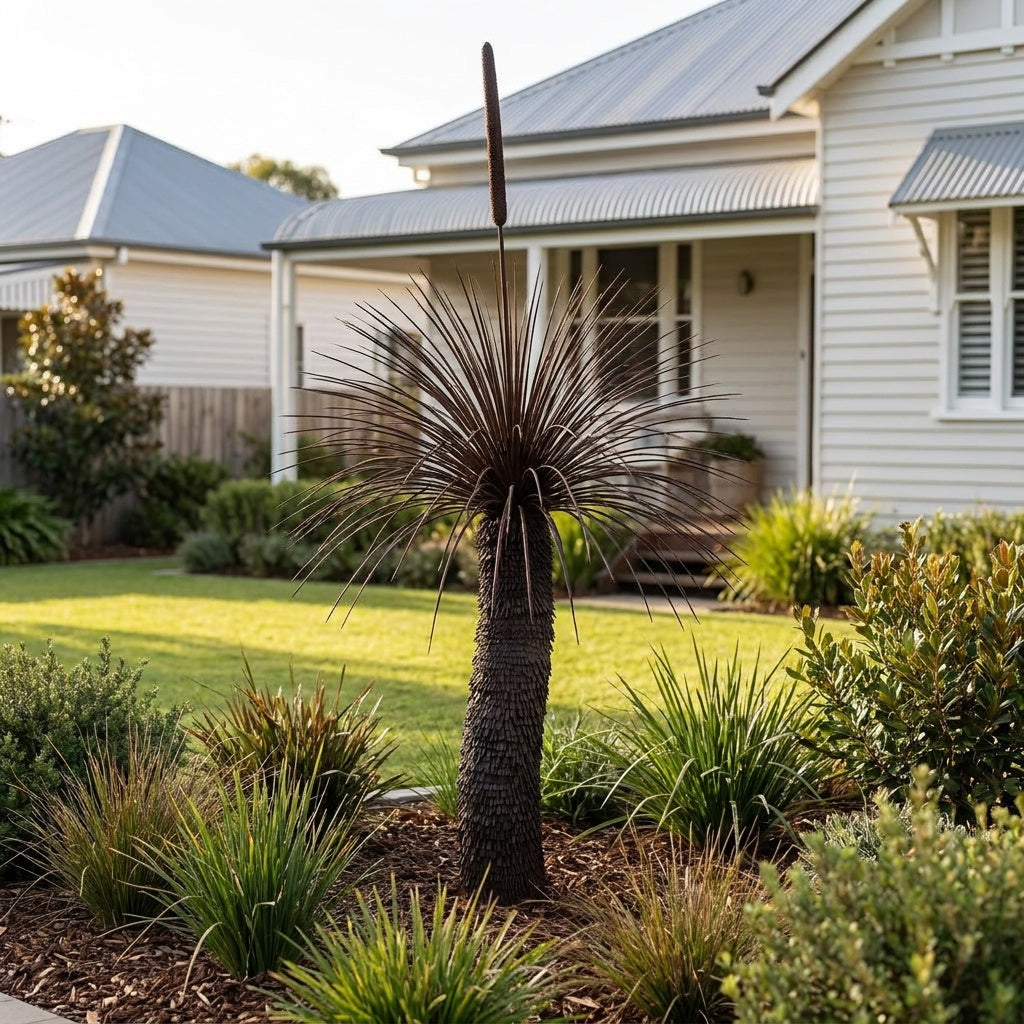 Small Grass Tree Mild Steel Garden Sculpture