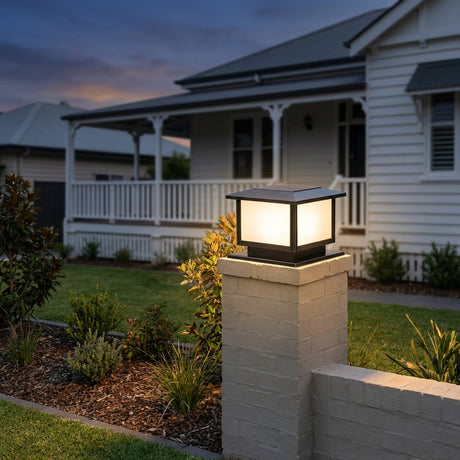 Square Solar Pillar Light