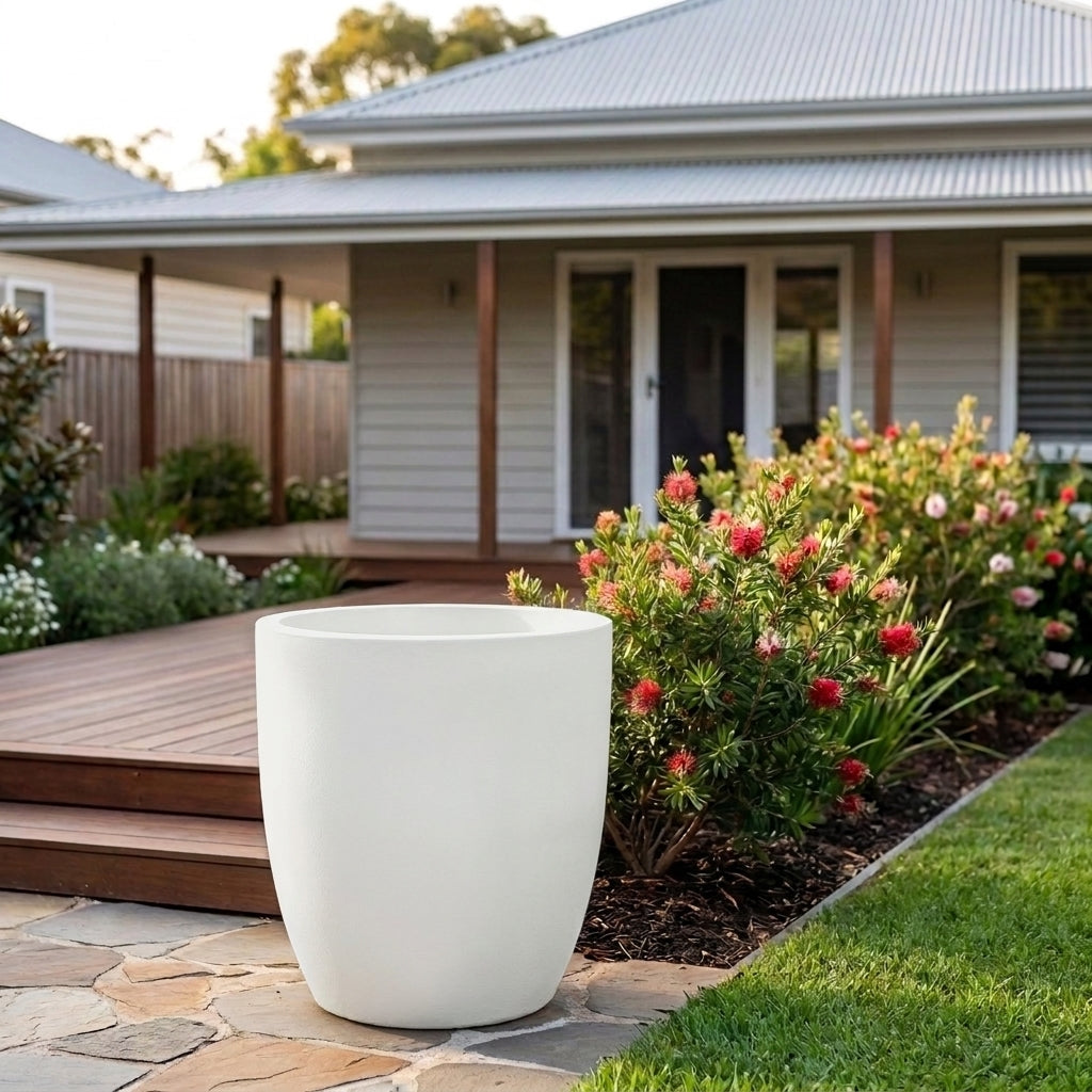 StoneLite Bullet Planter - Various sizes available - White on White