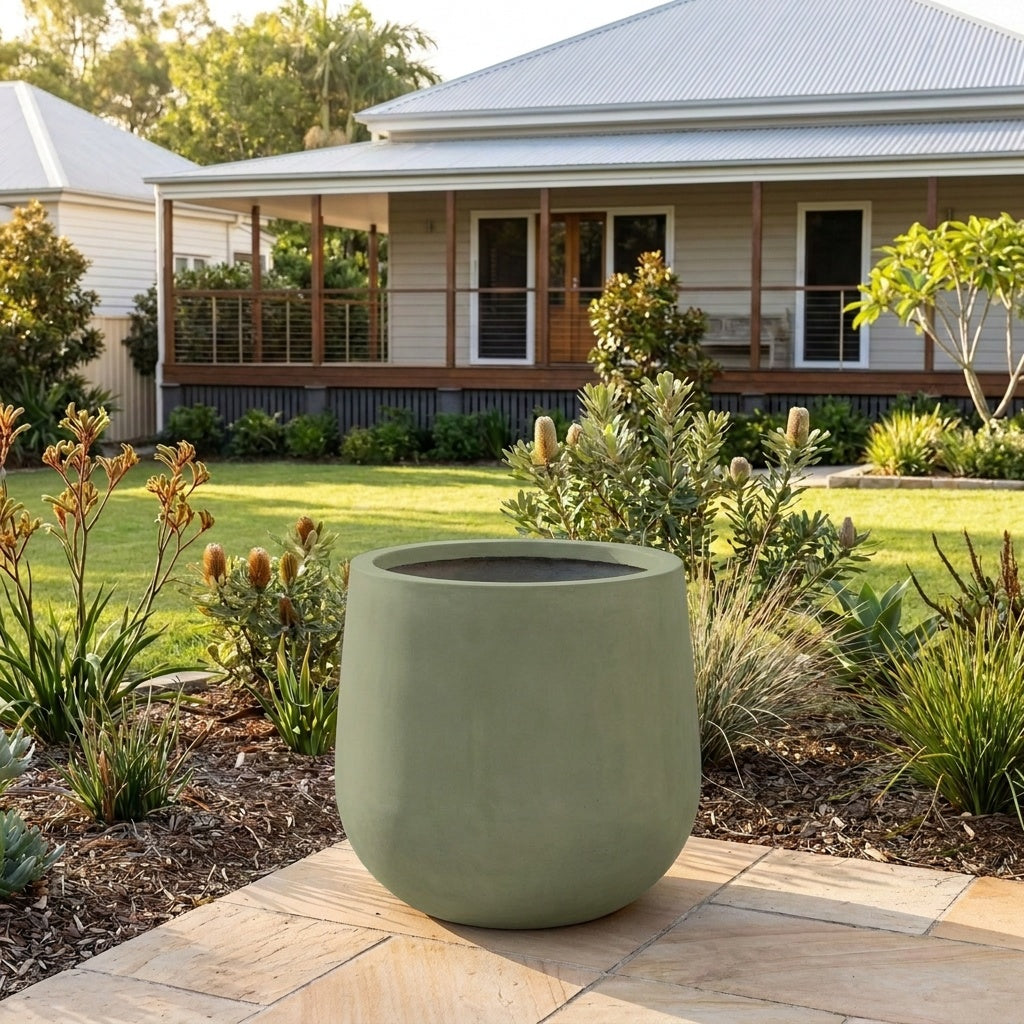 StoneLite Bung Planter - Various sizes available - Pale Eucalyptus
