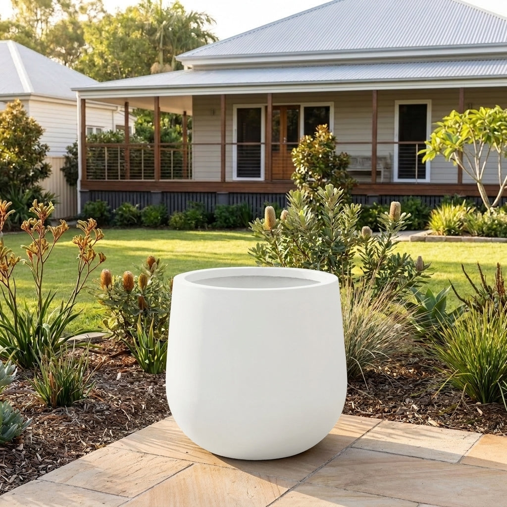 StoneLite Bung Planter - Various sizes available - White on White