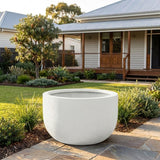 StoneLite Chopped Tub Tree Planter - Various sizes available - White on White