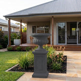 StoneLite Classic Urn Pedestal - 34 x 34 x 51cm - Charcoal