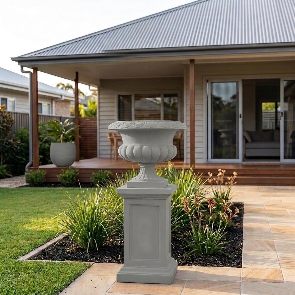 StoneLite Classic Urn Pedestal - 34 x 34 x 51cm - Concrete
