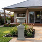 StoneLite Classic Urn Pedestal - 34 x 34 x 51cm - Neutral Grey
