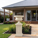 StoneLite Classic Urn Pedestal - 34 x 34 x 51cm - Paperbark Half