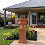 StoneLite Classic Urn Pedestal - 34 x 34 x 51cm - Terracotta