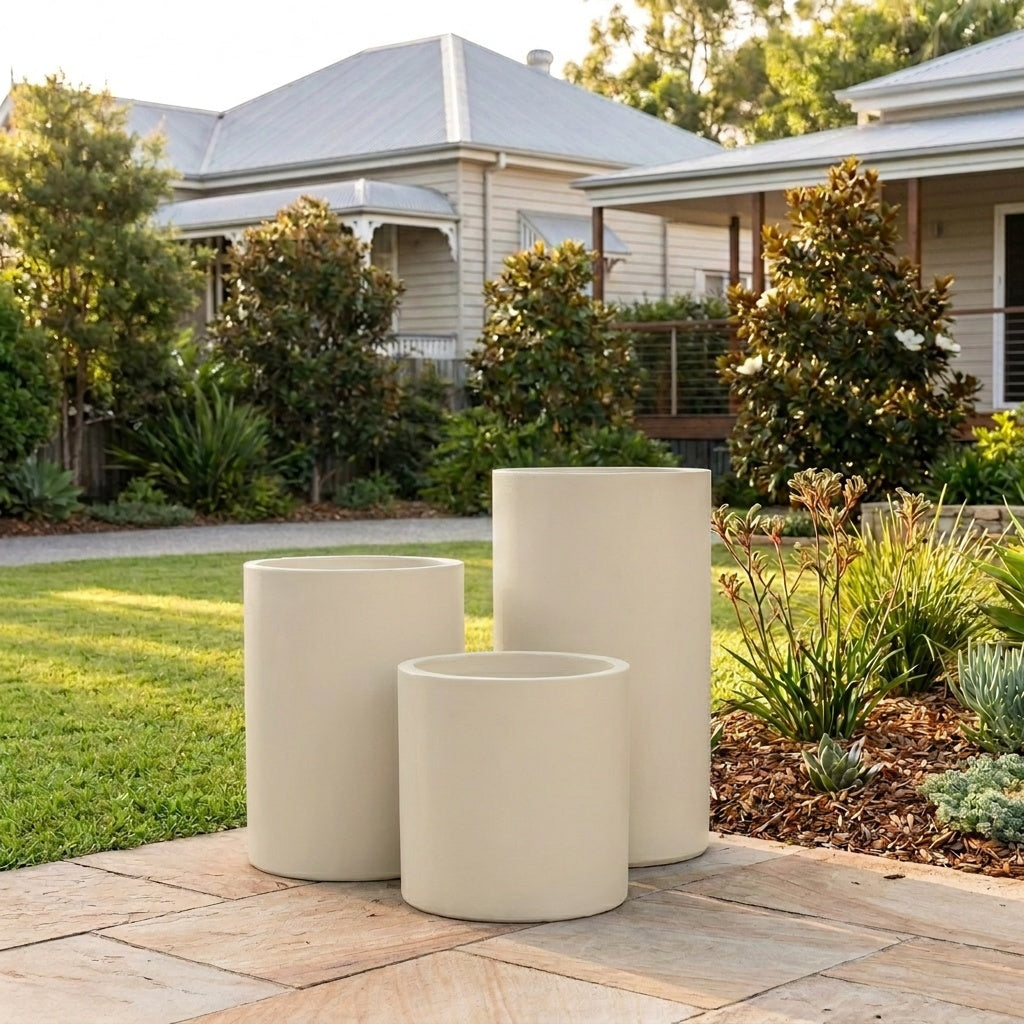 StoneLite Cylinder Cluster 42W - Various sizes available - Paperbark Half