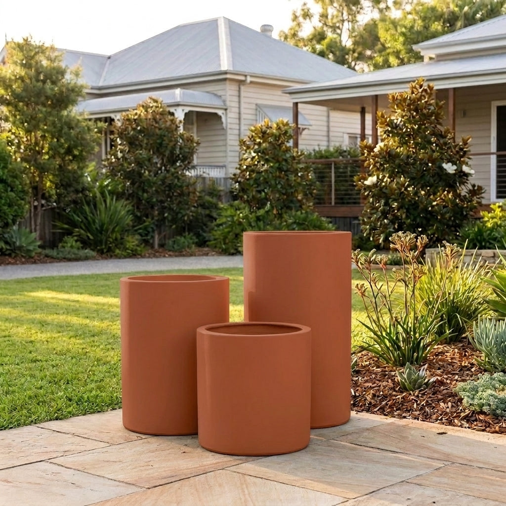 StoneLite Cylinder Cluster 42W - Various sizes available - Terracotta