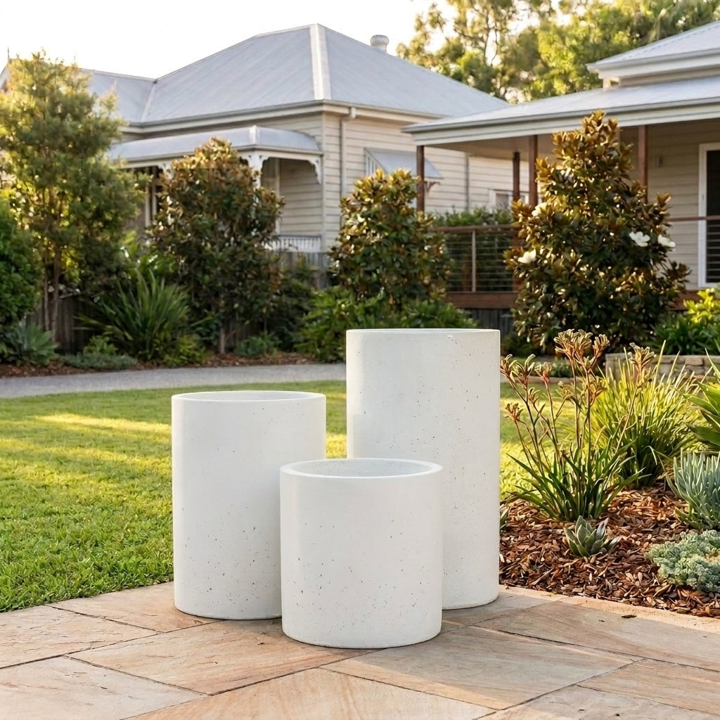 StoneLite Cylinder Cluster 42W - Various sizes available - White on White