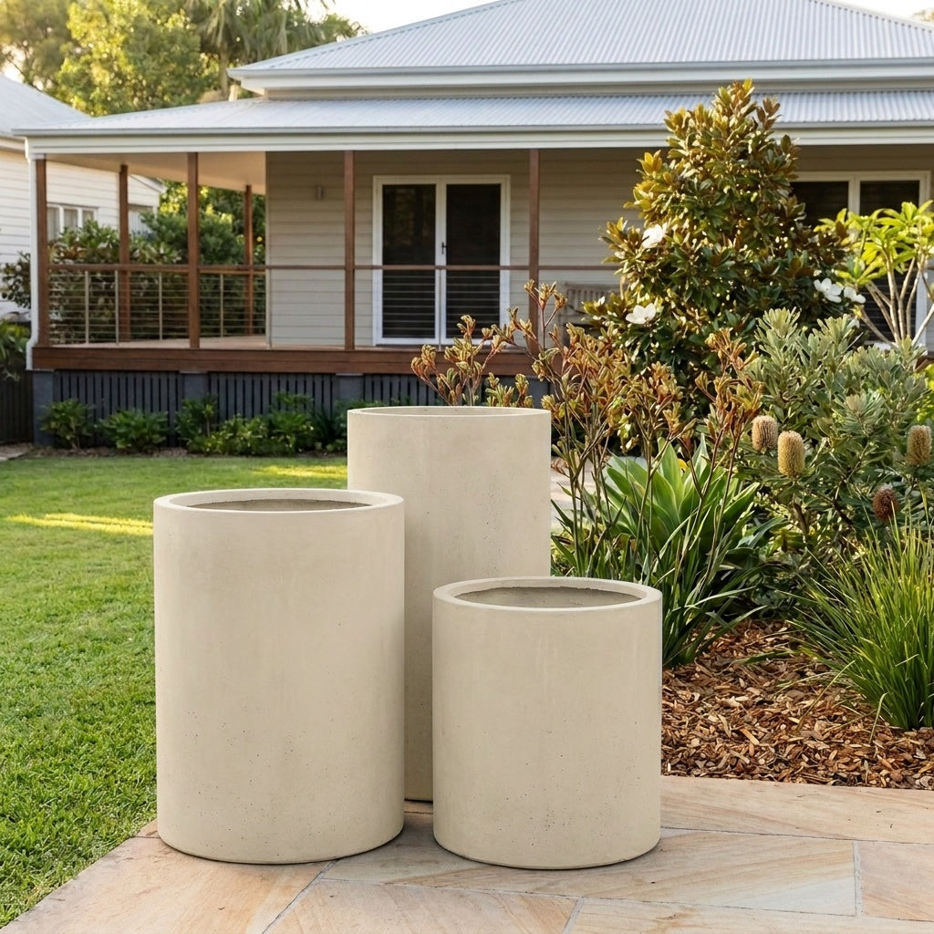 StoneLite Cylinder Cluster 56W - Various sizes available - Paperbark Half