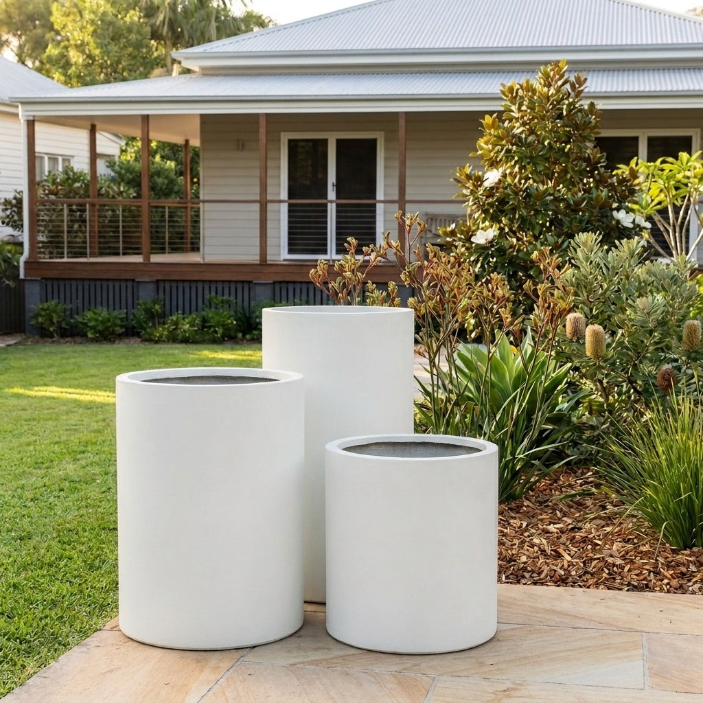 StoneLite Cylinder Cluster 56W - Various sizes available - White on White