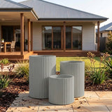 StoneLite Fluted Cylinders - Various sizes available - Neutral Grey