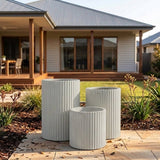 StoneLite Fluted Cylinders - Various sizes available - Shale Grey