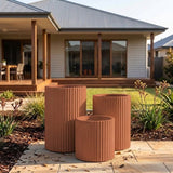 StoneLite Fluted Cylinders - Various sizes available - Terracotta