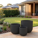 StoneLite Fluted Tubs - Various sizes available - Monument
