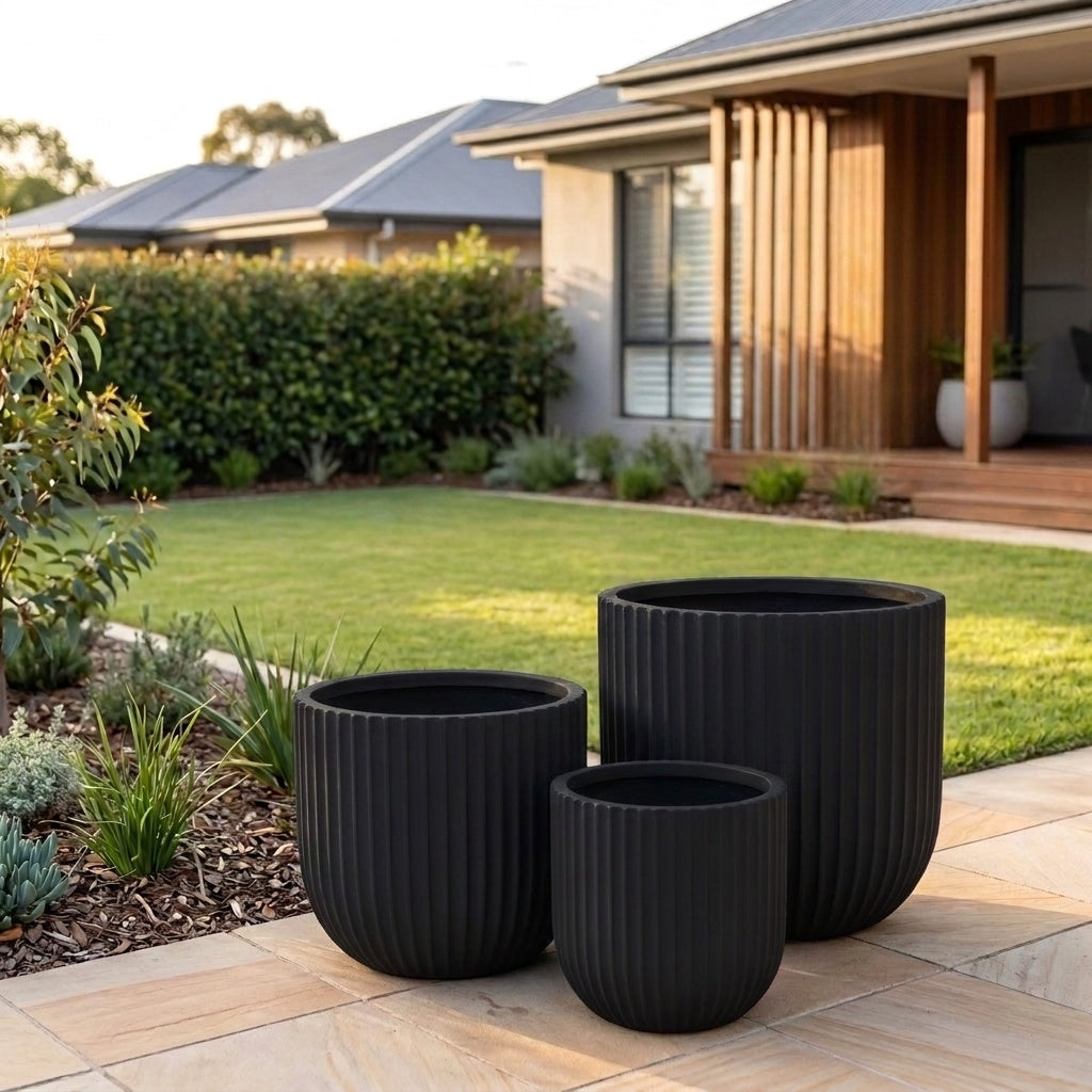 StoneLite Fluted Tubs - Various sizes available - Night Sky