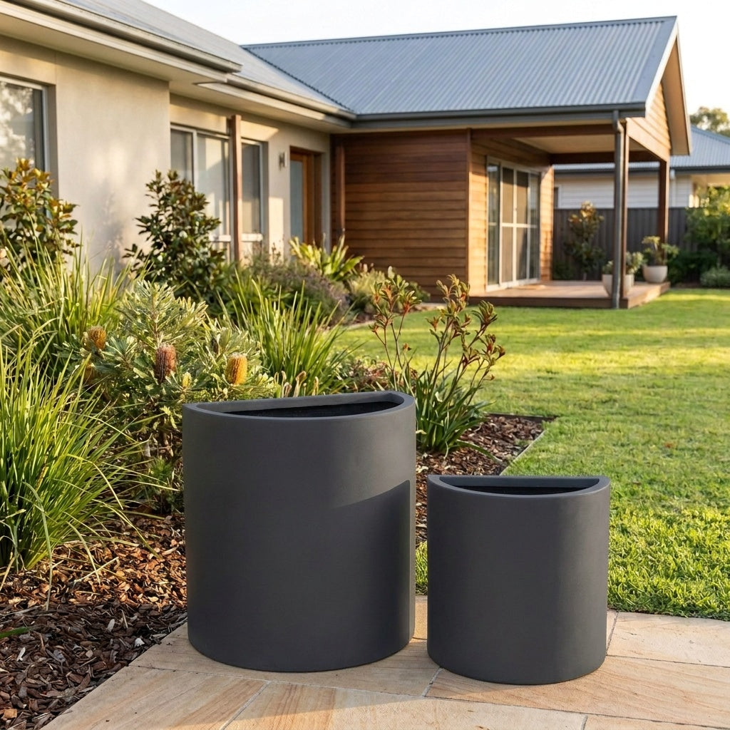 StoneLite Half Cylinders - Various sizes available - Charcoal