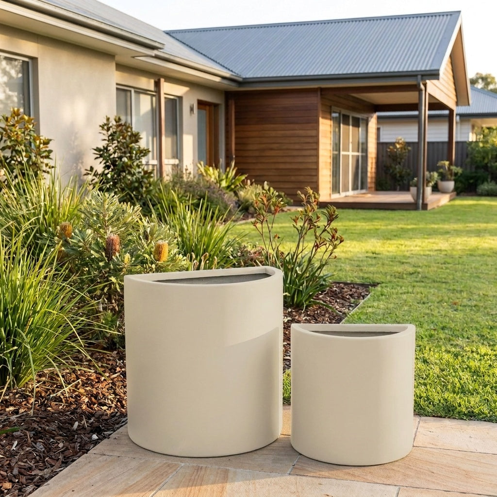 StoneLite Half Cylinders - Various sizes available - Paperbark Half