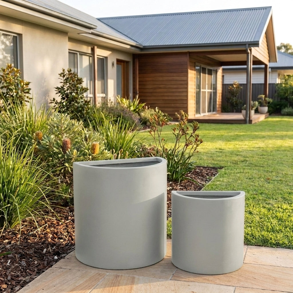 StoneLite Half Cylinders - Various sizes available - Shale Grey