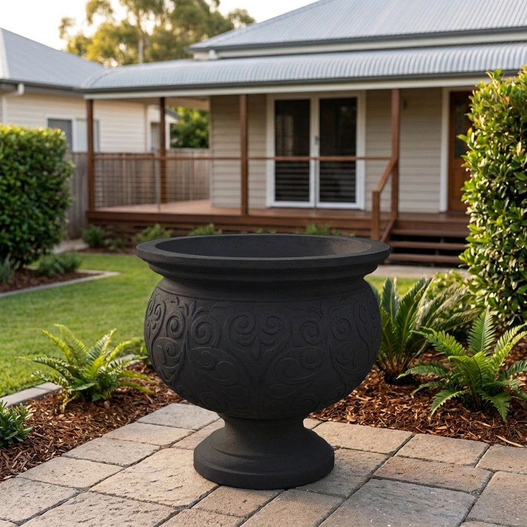 StoneLite Ornate Urn - 57 x 54cm - Night Sky