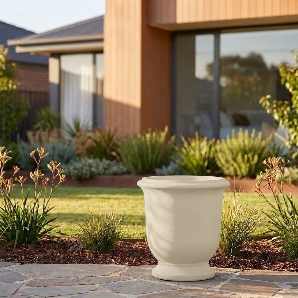 StoneLite Plain Anduze Urn - Various sizes available - Paperbark Half