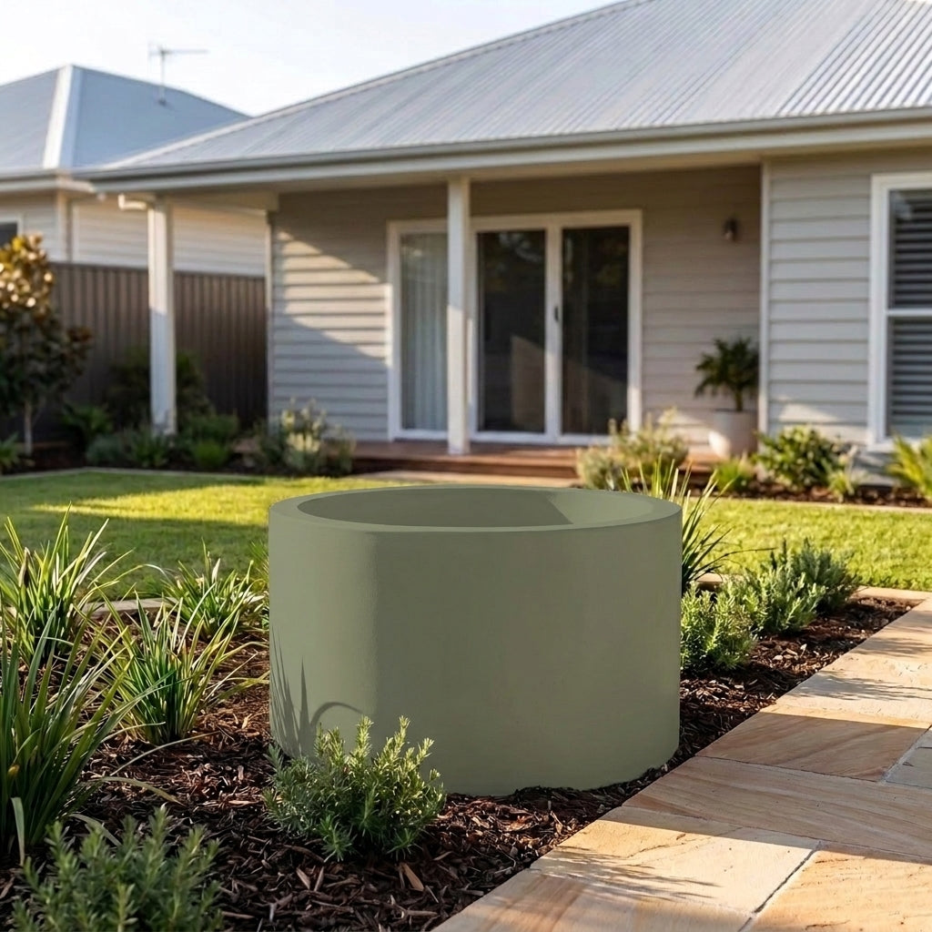 StoneLite Short Cylinder - Various sizes available - Pale Eucalyptus