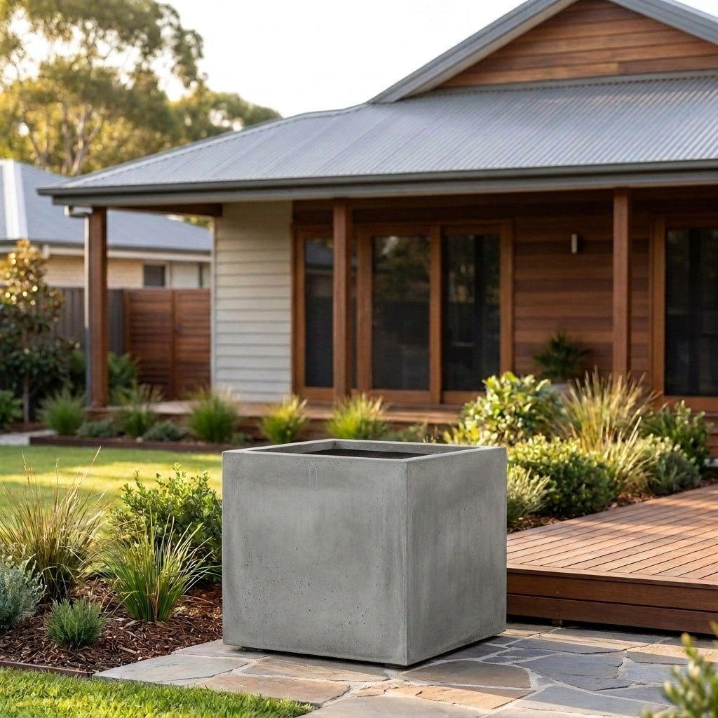 StoneLite Square Tree Planter - Various sizes available - Neutral Grey