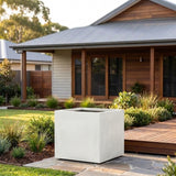 StoneLite Square Tree Planter - Various sizes available - White on White