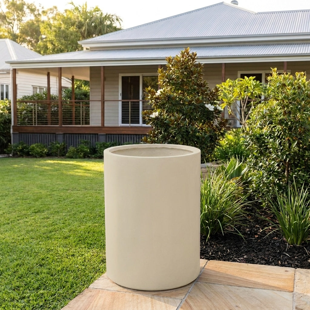 StoneLite Tall Cylinder - Various sizes available - Paperbark Half