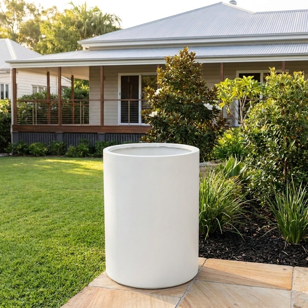 StoneLite Tall Cylinder - Various sizes available - White on White