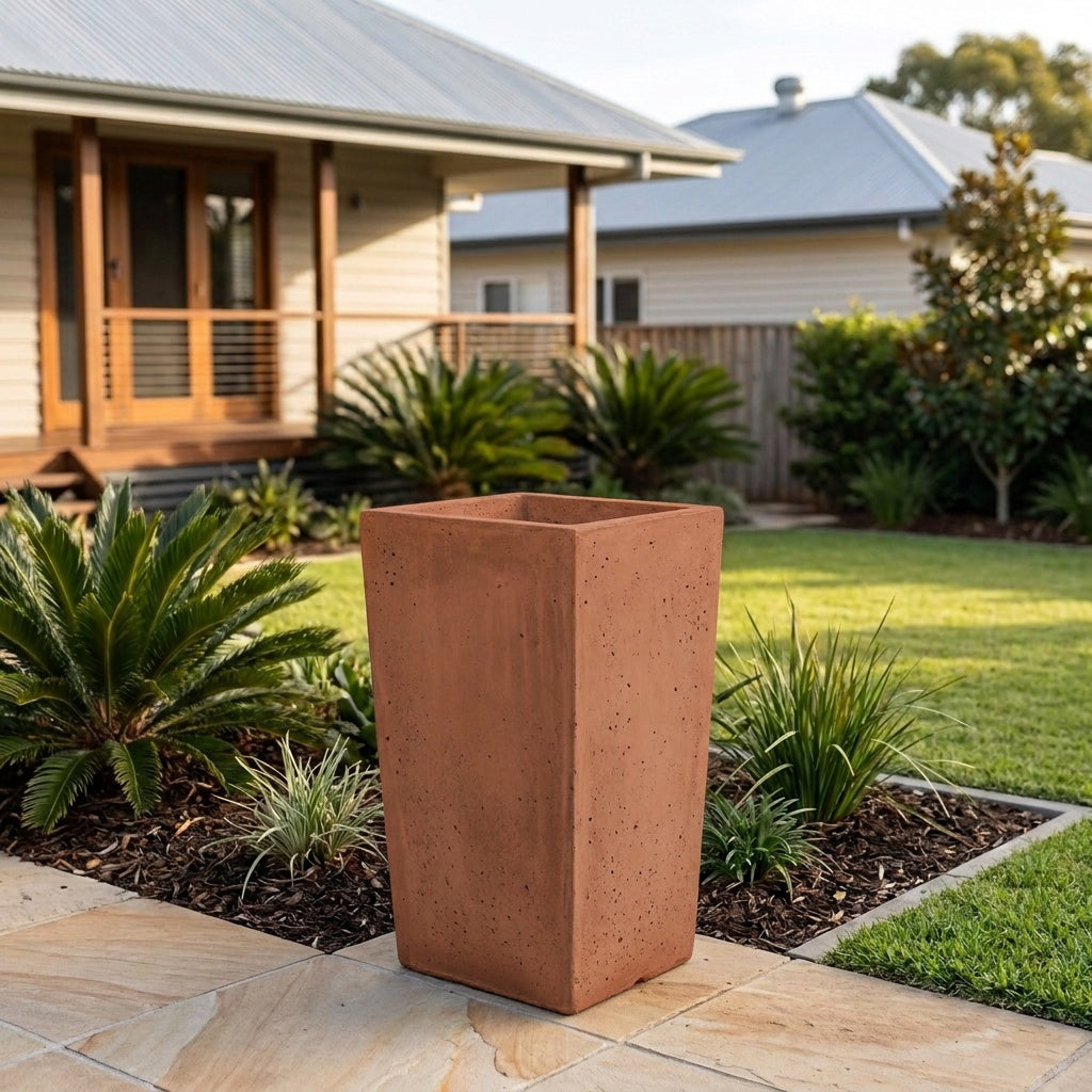 StoneLite Tall Square - Various sizes available - Terracotta